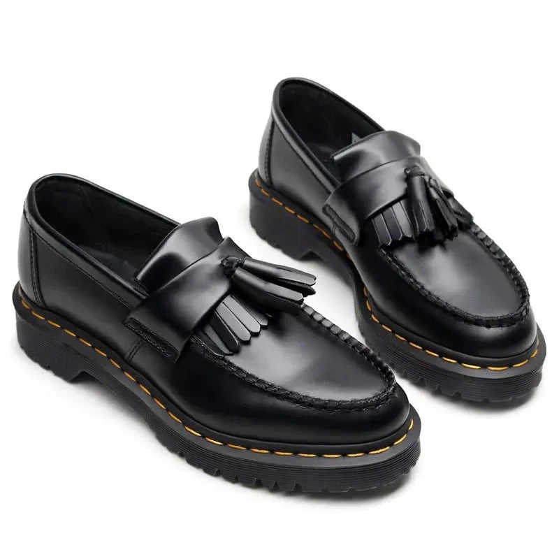 Men’s Loafers Black Chunky Tassel Detail — Black — view 3