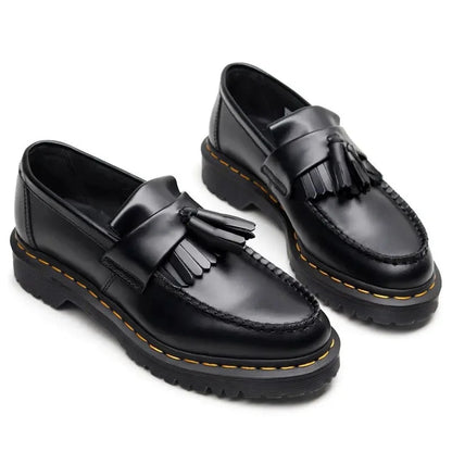 Men’s Loafers Black Chunky Tassel Detail — Black — view 3