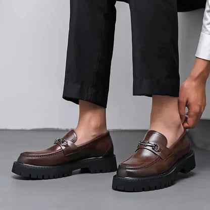Men’s Loafers Brown Chunky Horsebit — Brown — view 3