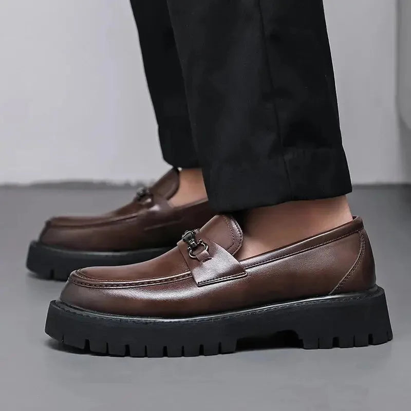 Men’s Loafers Brown Chunky Horsebit — Brown — view 4