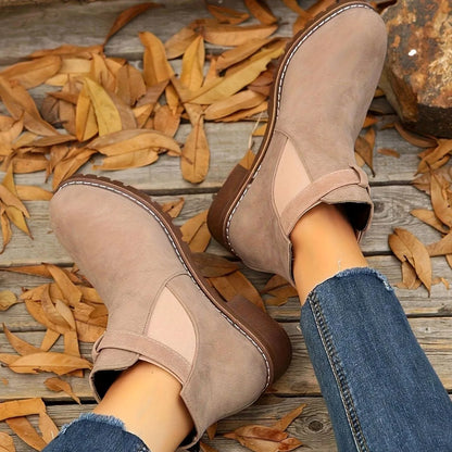 Chelsea-Style Ankle Boots – Black Buckle Strap — Blush