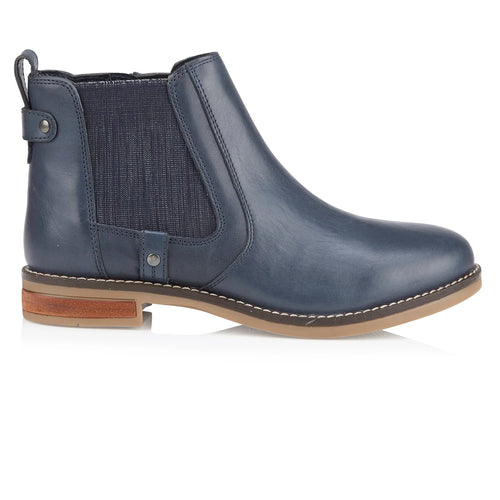 Chelsea Boots – Navy Almond Toe with Contrast Sole