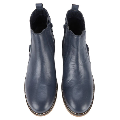 Chelsea Boots – Navy Almond Toe with Contrast Sole — Navy