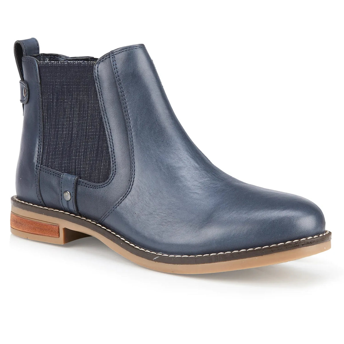 Chelsea Boots – Navy Almond Toe with Contrast Sole — Navy
