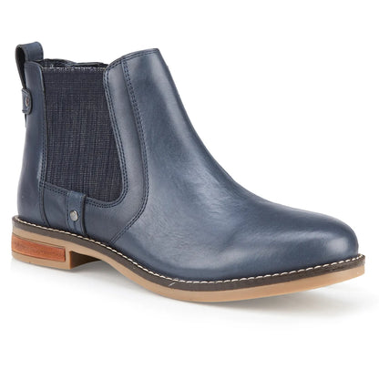Chelsea Boots – Navy Almond Toe with Contrast Sole — Navy