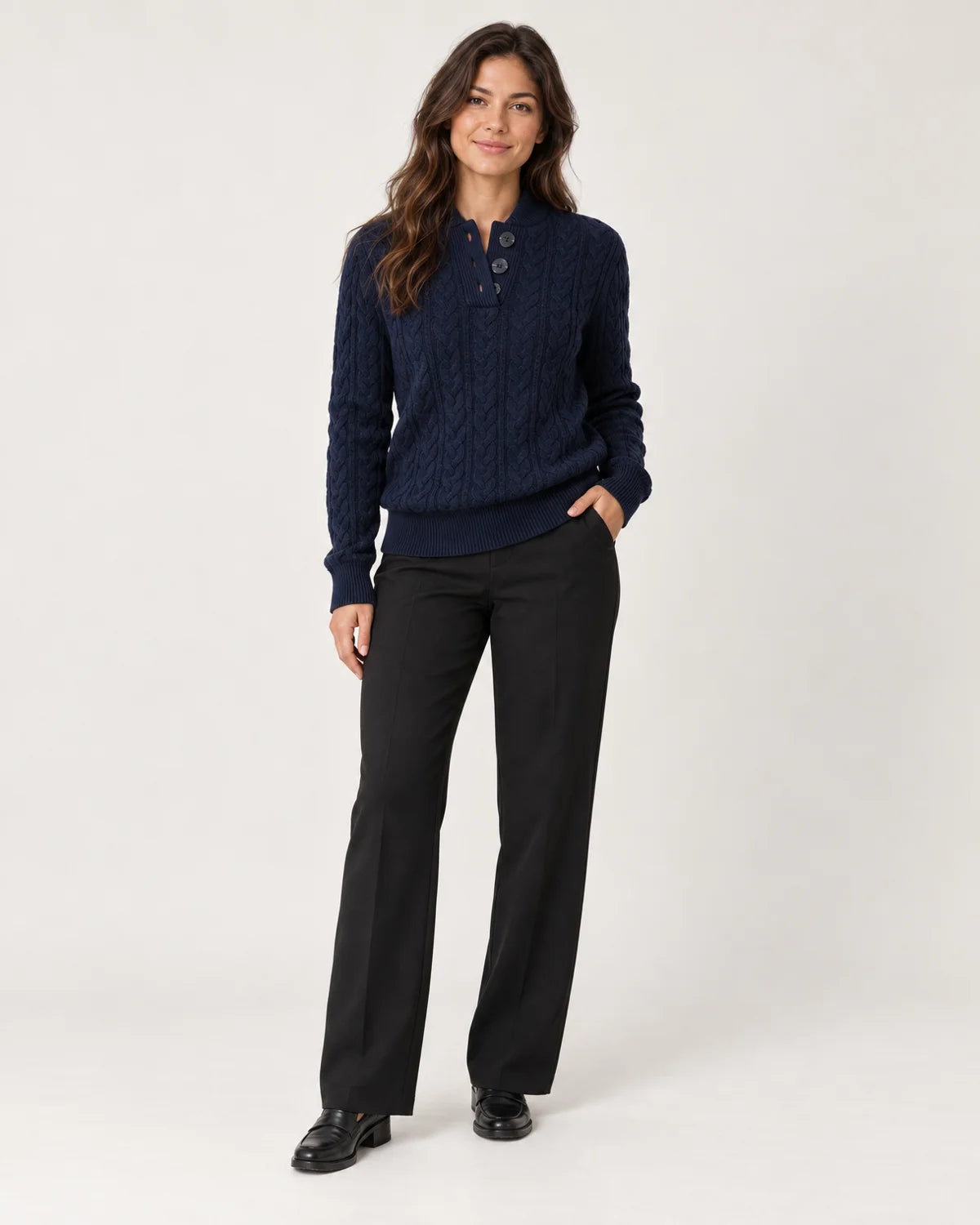Rosalind - Women's Sweaters in Navy