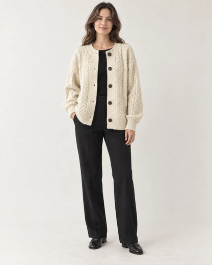 Odile - Women's Cardigans in Beige
