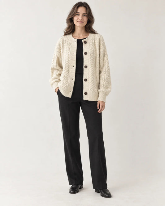 Odile - Women's Cardigans in Beige