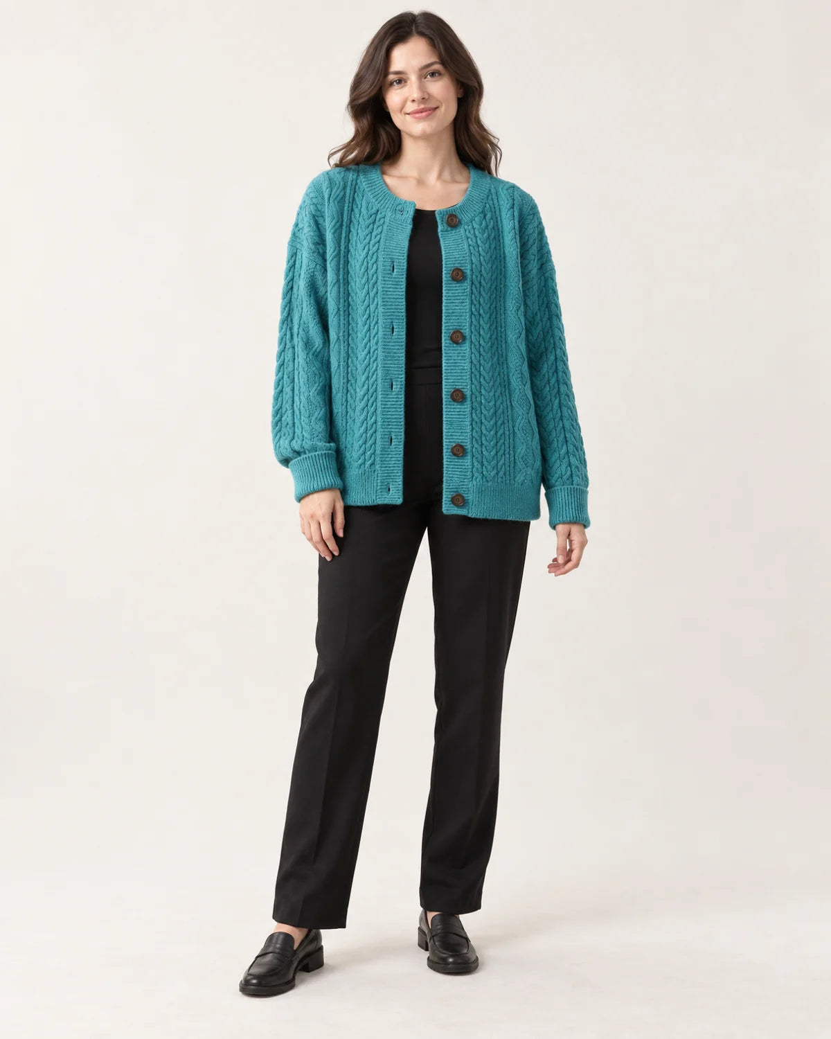 Odile - Women's Cardigans in Teal
