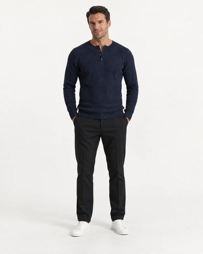 Caius - Men's Sweaters in Navy Blue