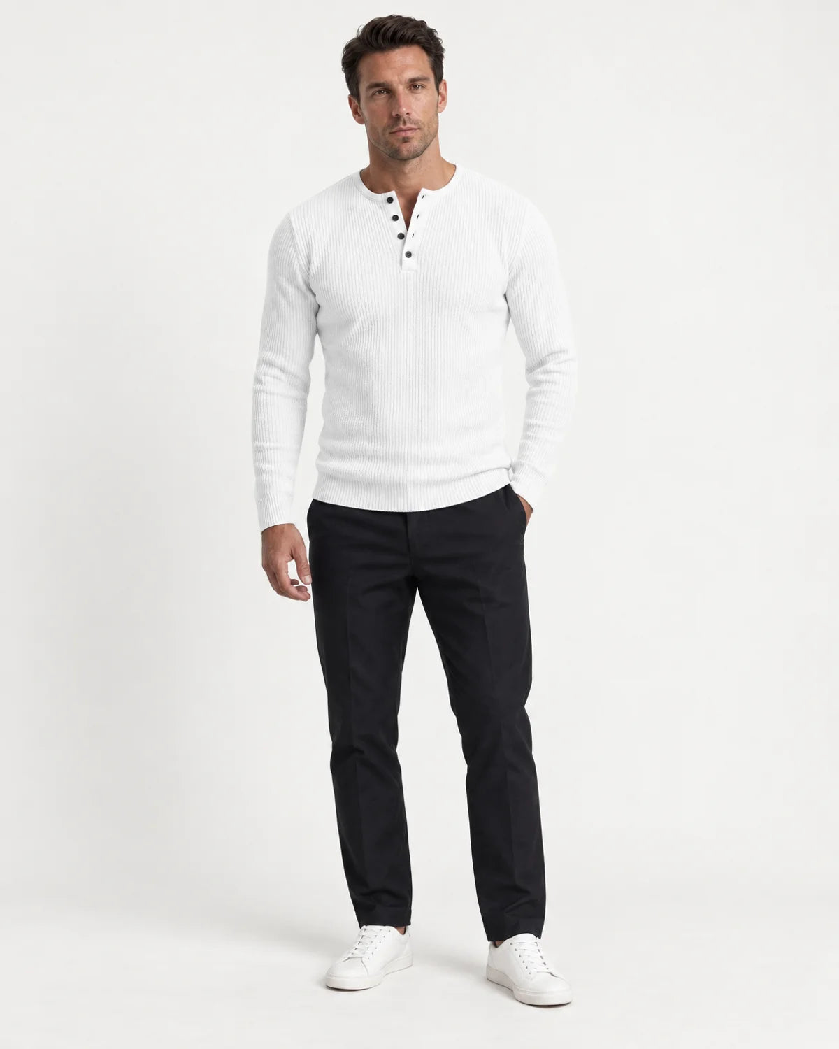 Caius - Men's Sweaters in White