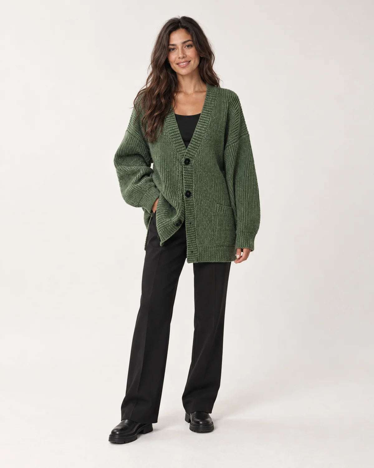 Sabine - Women's Cardigans in Green