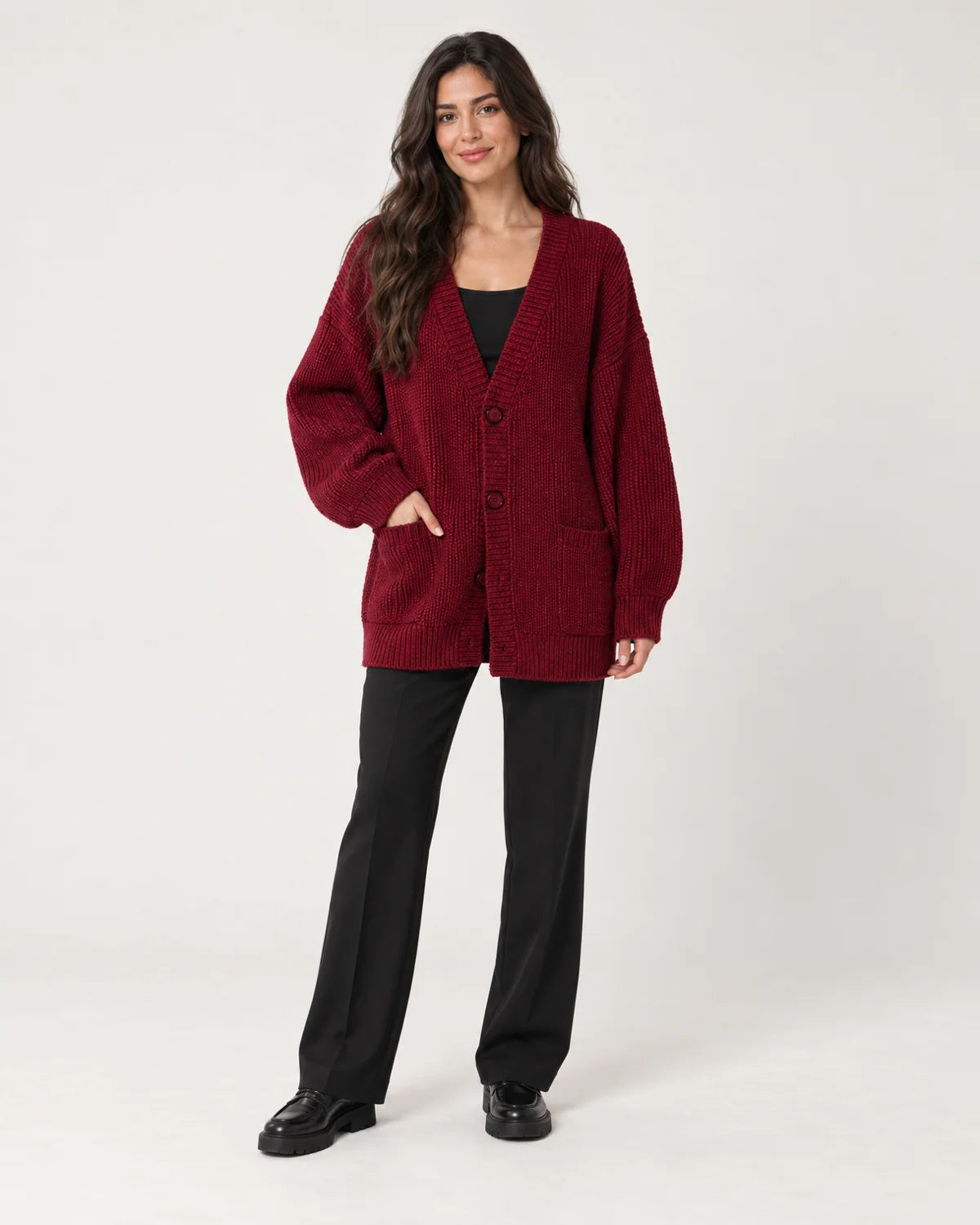 Sabine - Women's Cardigans in Red