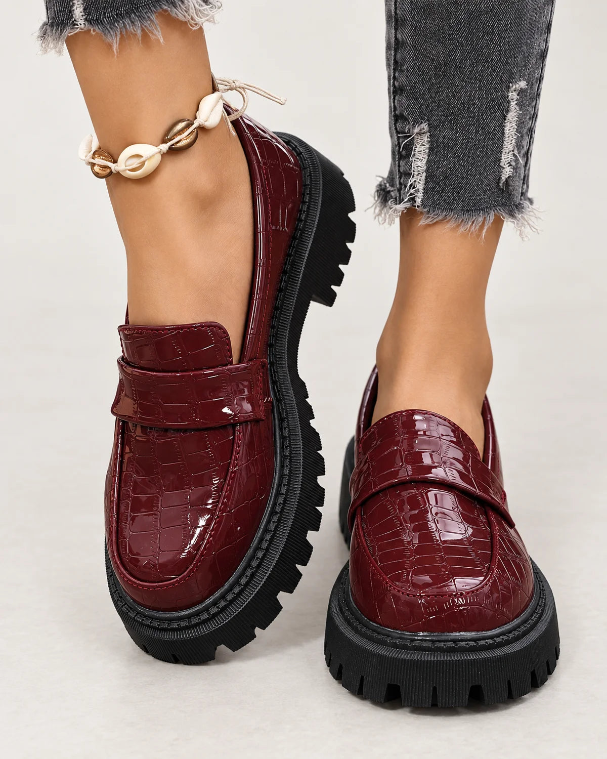 Marguerite - Women's Loafers in Burgundy