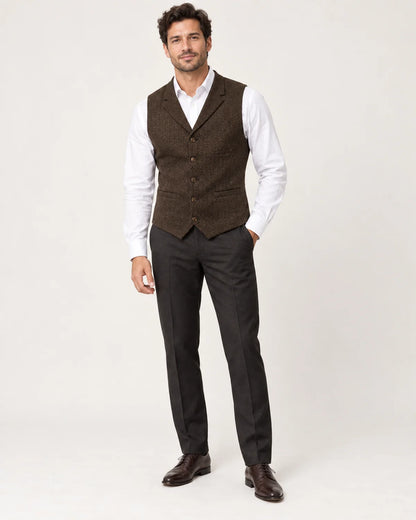 Fenwick - Men's Vests in Dark Brown