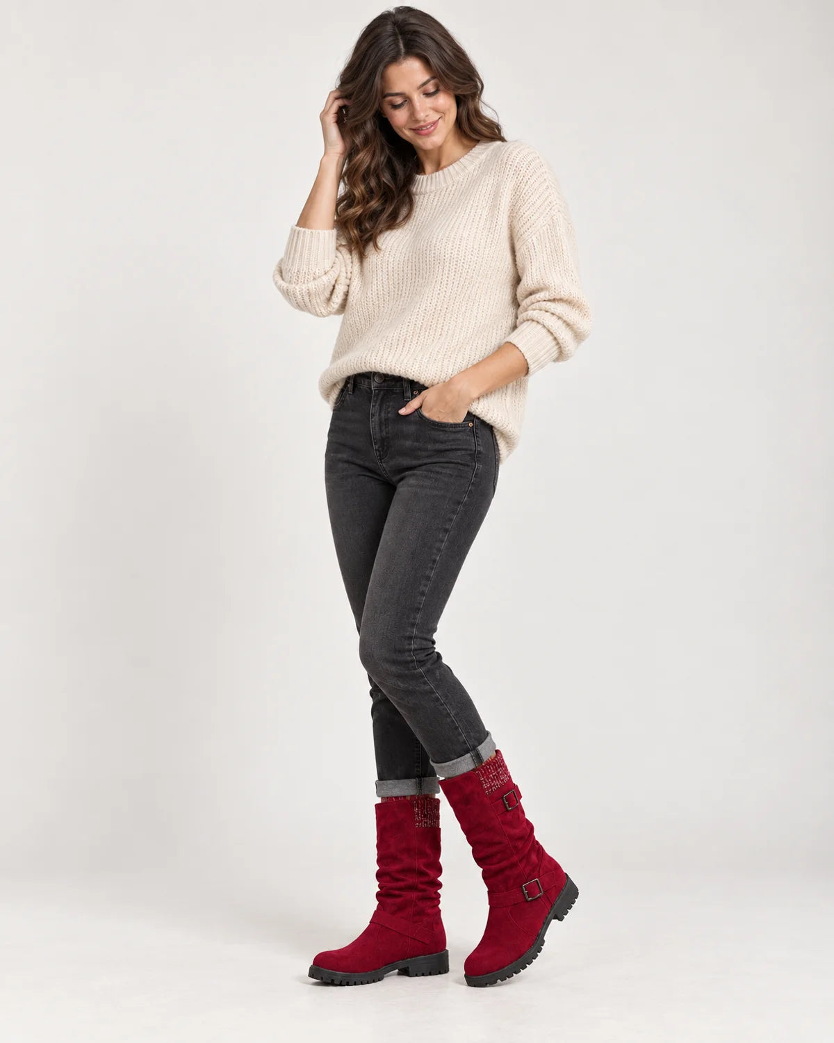 Solaine - Women's Boots in Red