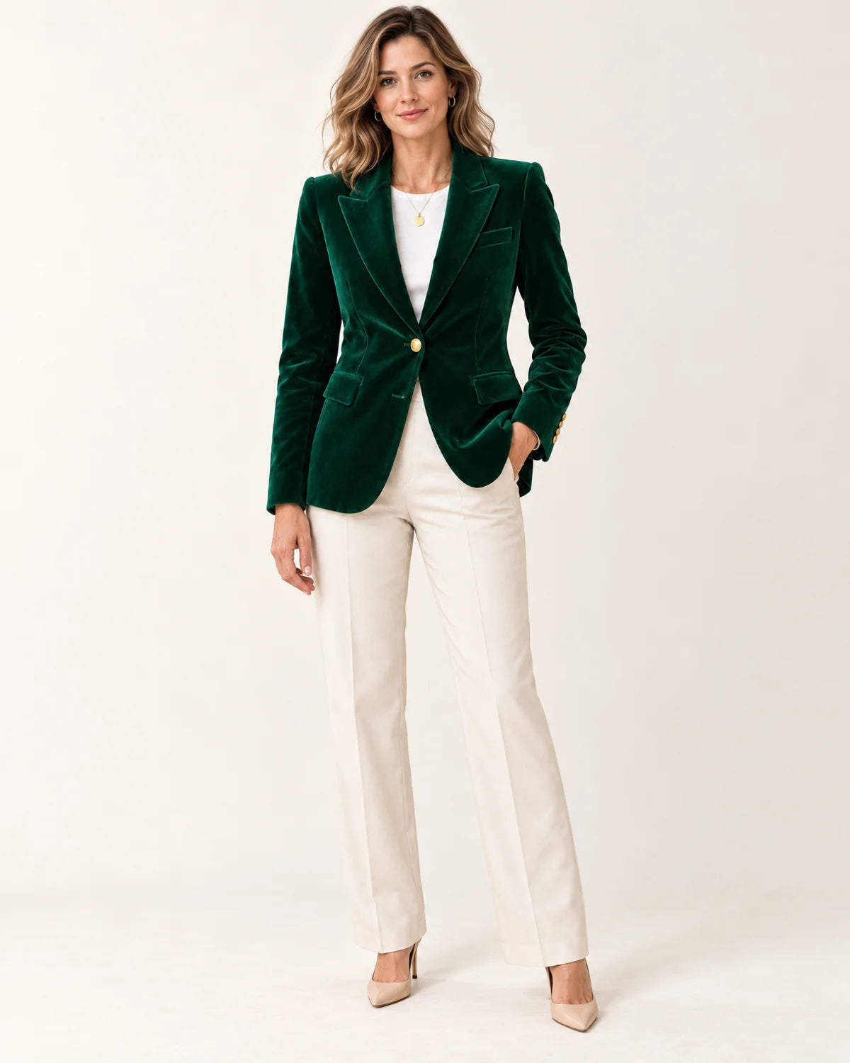 Cecile - Women's Blazers in Green