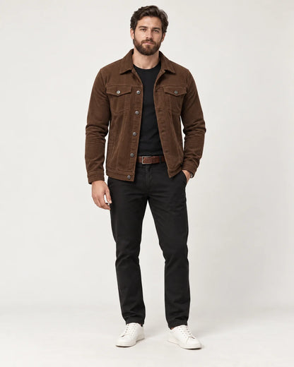 Torsten - Men's Jackets in Dark Brown