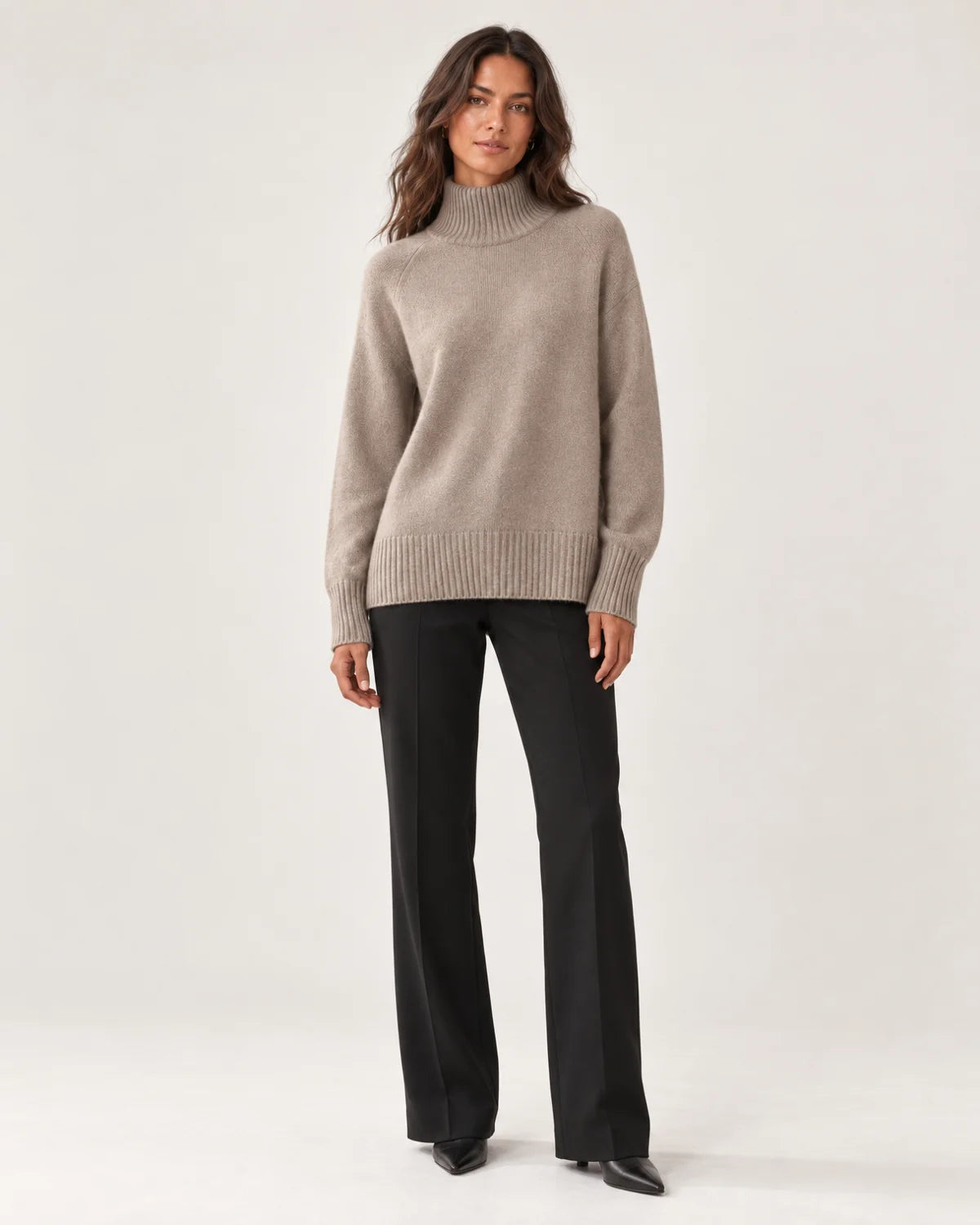 Adeline - Women's Sweaters in Taupe