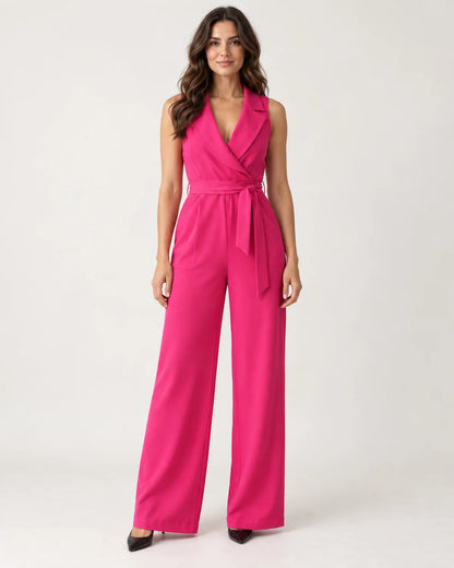 Genevieve - Women's Jumpsuit in Hot Pink