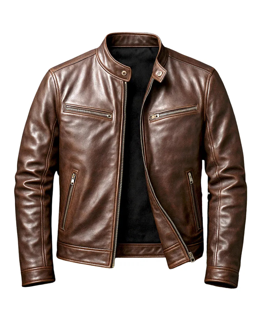 Men's Vintage Leather Jacket - view 2