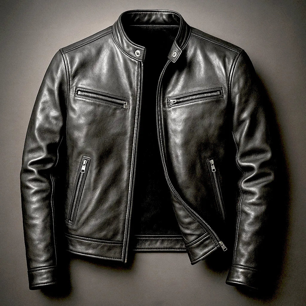 Men's Vintage Leather Jacket - view 3