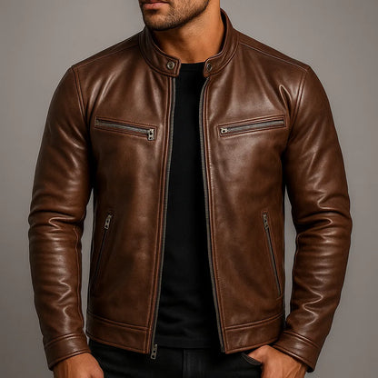 Men's Vintage Leather Jacket - view 6