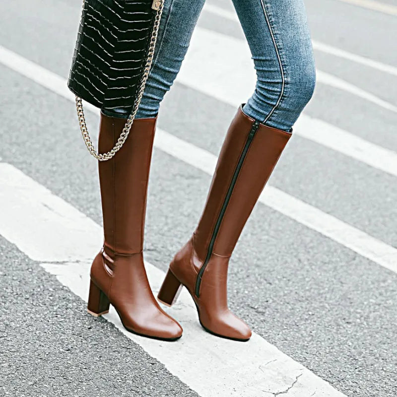 Women's Knee-High Leather Boots - view 3