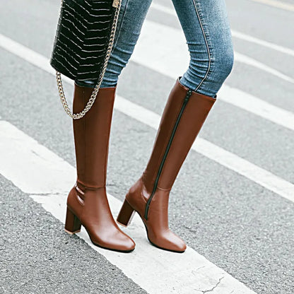 Women's Knee-High Leather Boots - view 3