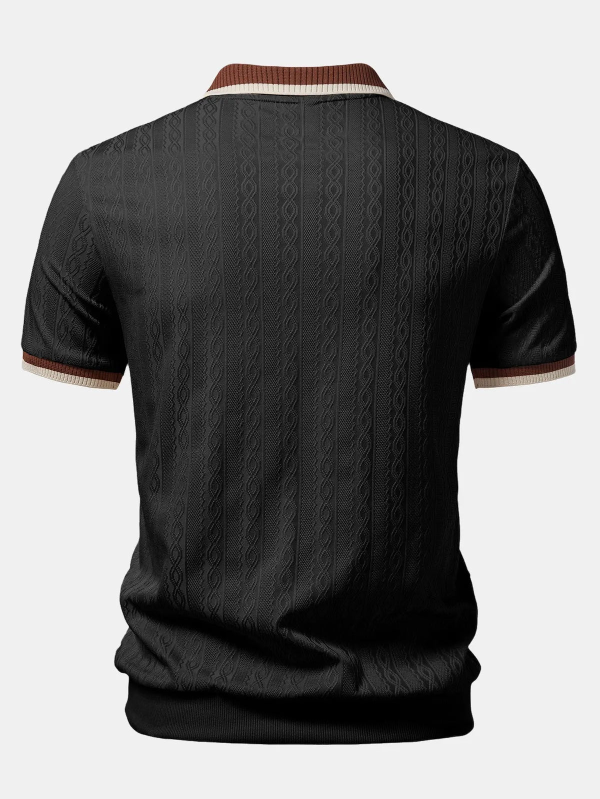 Men's Textured Quarter-Zip Polo - view 4