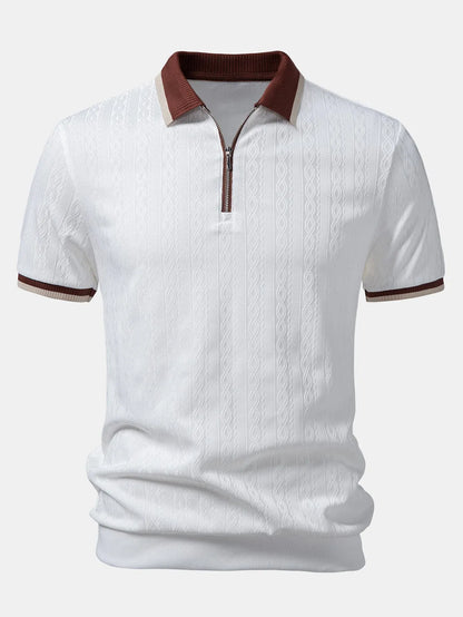 Men's Textured Quarter-Zip Polo - view 5