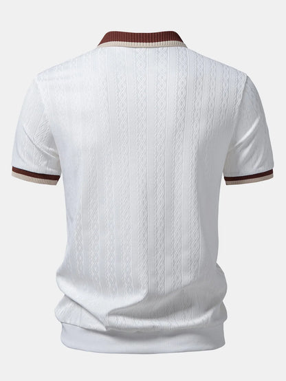 Men's Textured Quarter-Zip Polo - view 6