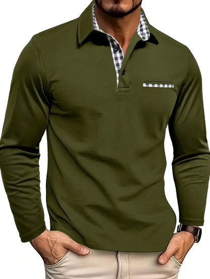 Men's Long-Sleeve Knit Polo - view 3