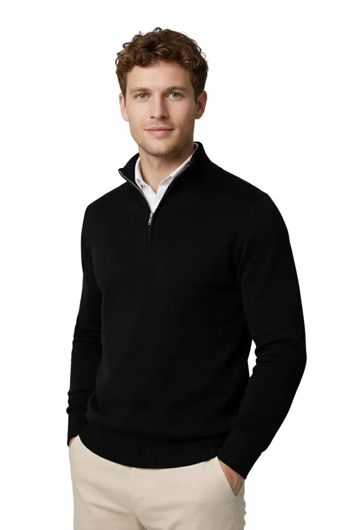 Men's Half-Zip High-Neck Sweater