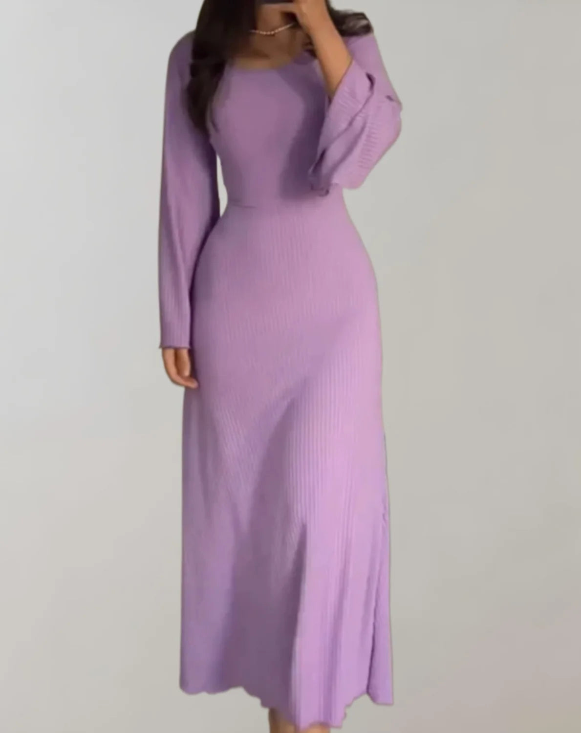 Sweater Dress – Black Bell Sleeve Maxi