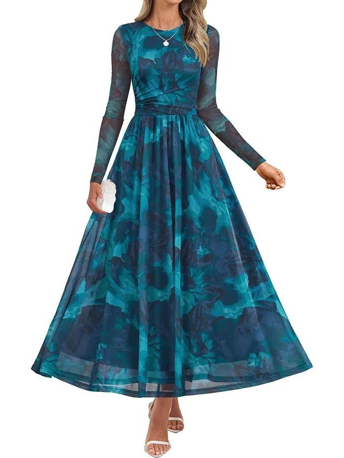 Long Sleeve Formal Maxi Dress