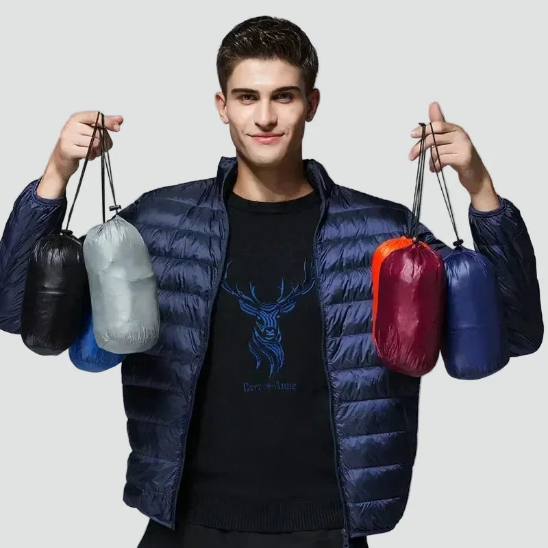 Men's Puffer Jacket – Navy Lightweight Packable