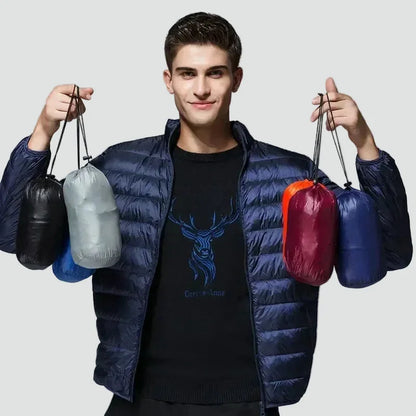 Men's Puffer Jacket – Navy Lightweight Packable