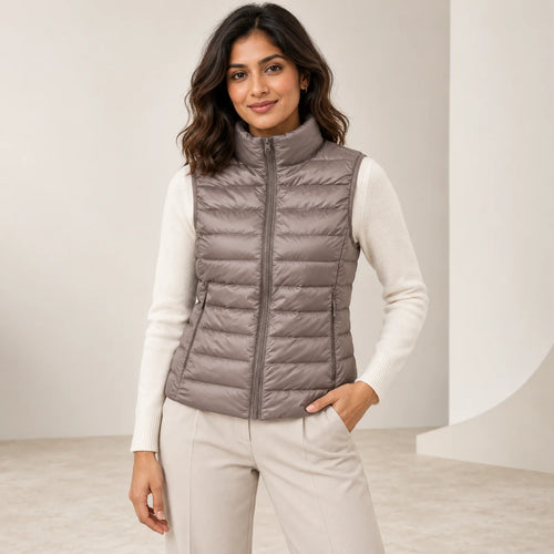 Padded Gilet Lightweight Stand Collar Vest