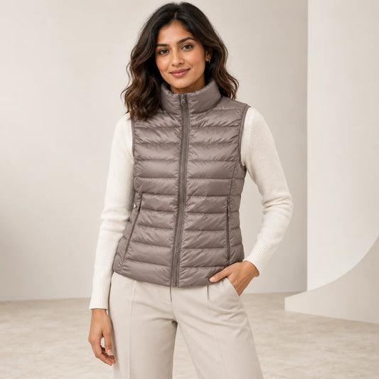 Padded Gilet Lightweight Stand Collar Vest