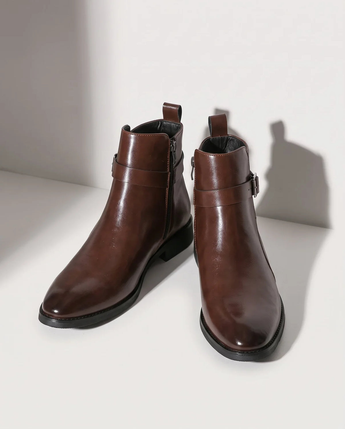 Chelsea Boots – Brown Buckle Ankle
