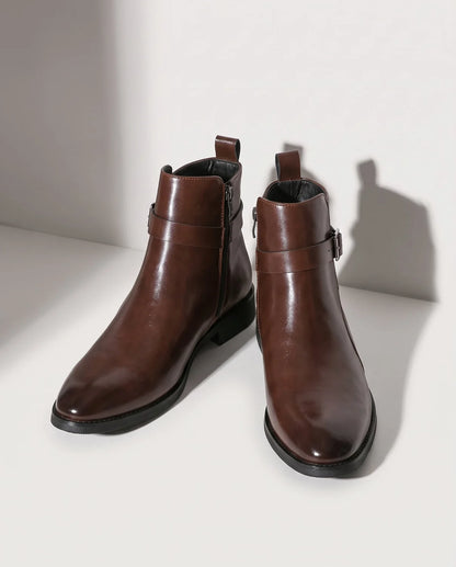 Chelsea Boots – Brown Buckle Ankle