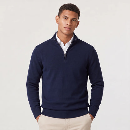 Men's Quarter-Zip Knit Sweater