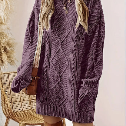 Cable Knit Sweater Dress