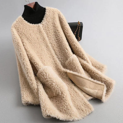 Women's Faux Shearling Fur Coat