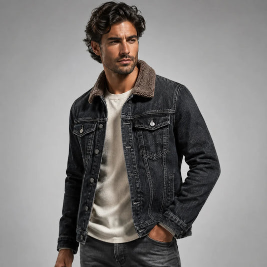 Kilmarnock | Men's Denim Trucker Jacket with Fleece Lining