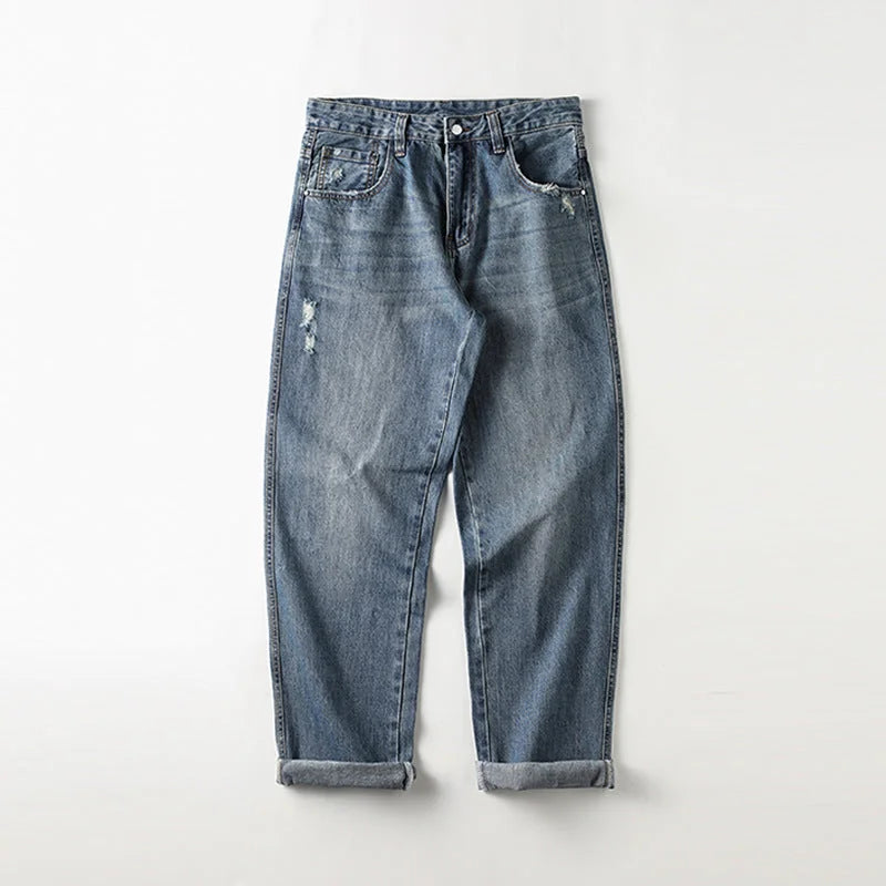 Men's Relaxed Wide-Leg Baggy Jeans
