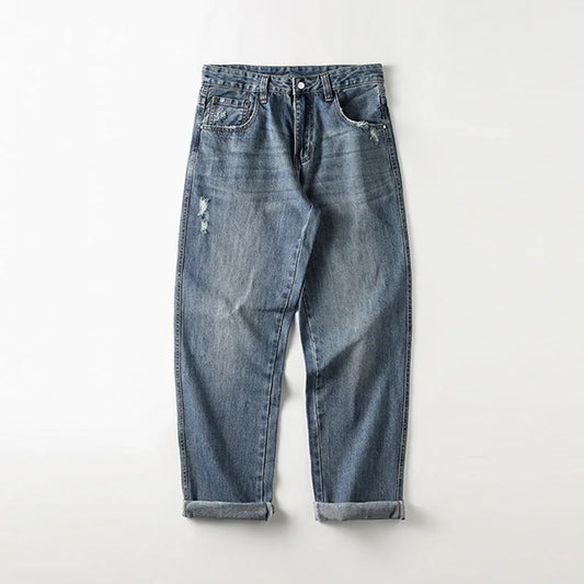 Men's Relaxed Wide-Leg Baggy Jeans