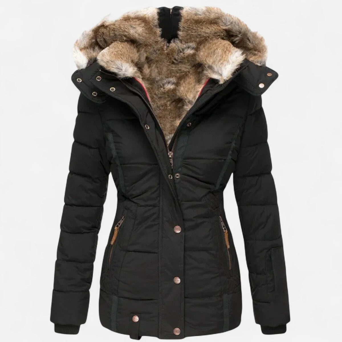 Aisa | Lined Winter Coat Button Front