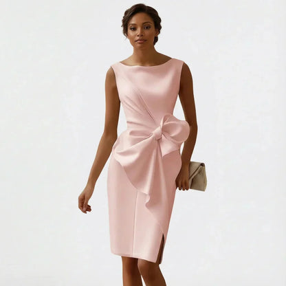 Mother of the Bride Bow Midi Dress